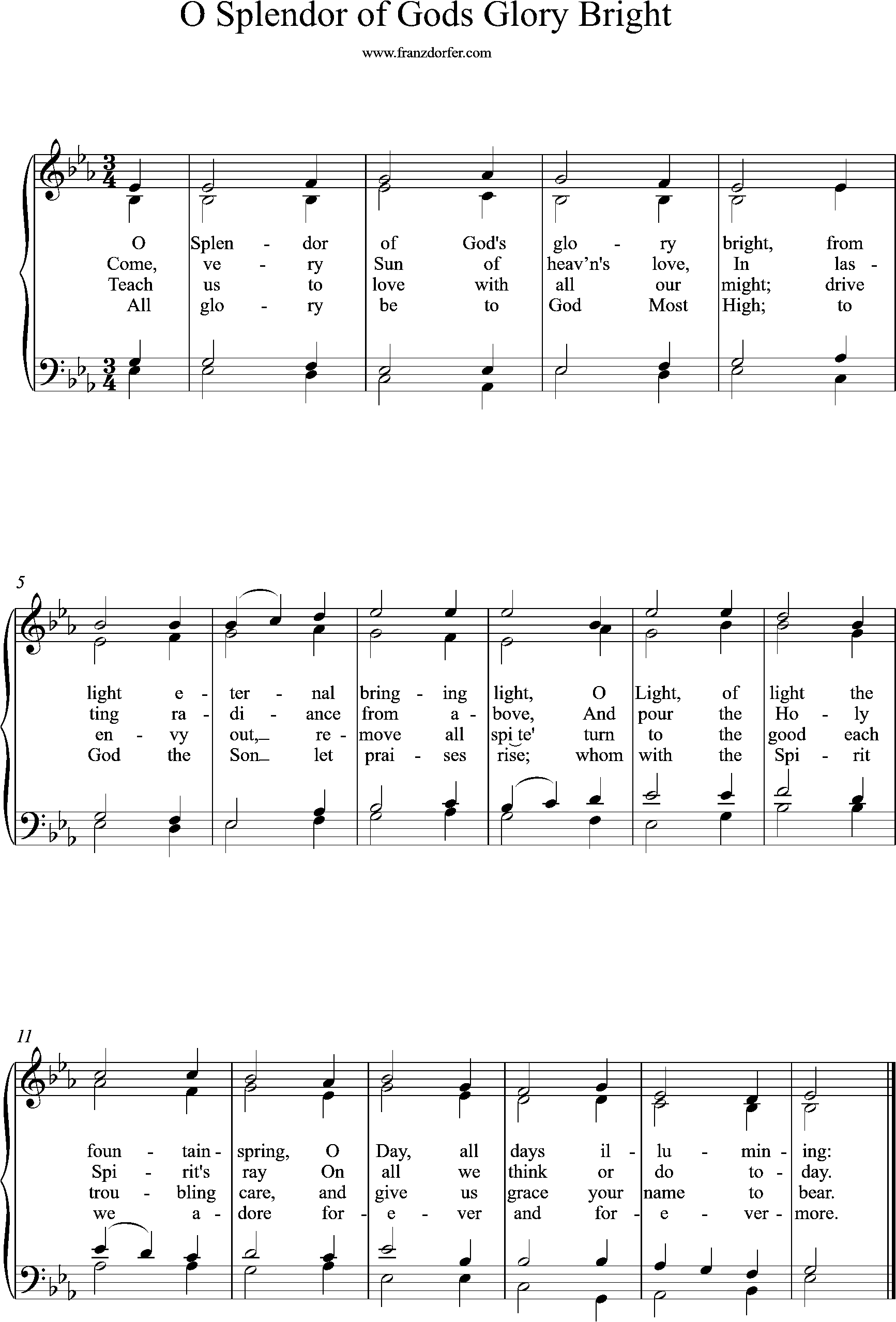 choir-, organ-, sheetmusic, Eb-Major